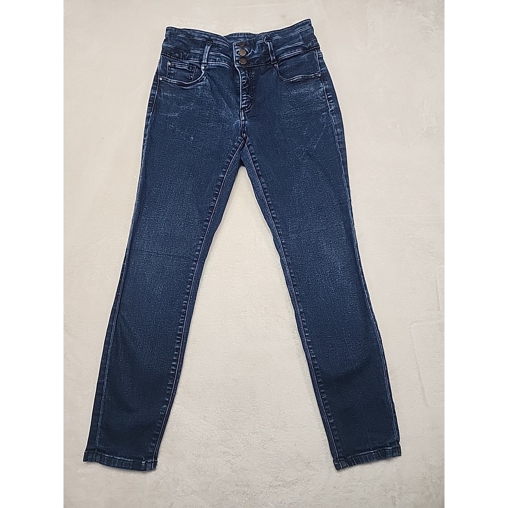 Ann Taylor The Skinny Ankle Curvy Fit Jeans Women's Size 6 Dark Wash Blue